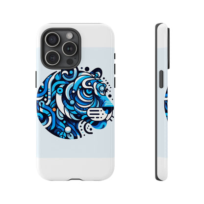 Vibrant 3D Wrap Protective Phone Case with Unique Blue Lion Design for Stylish Expression and Fun Accessories Compatible with iPhone 13, 14, 15 & 16 – all models including Pro, Pro Max & Plus