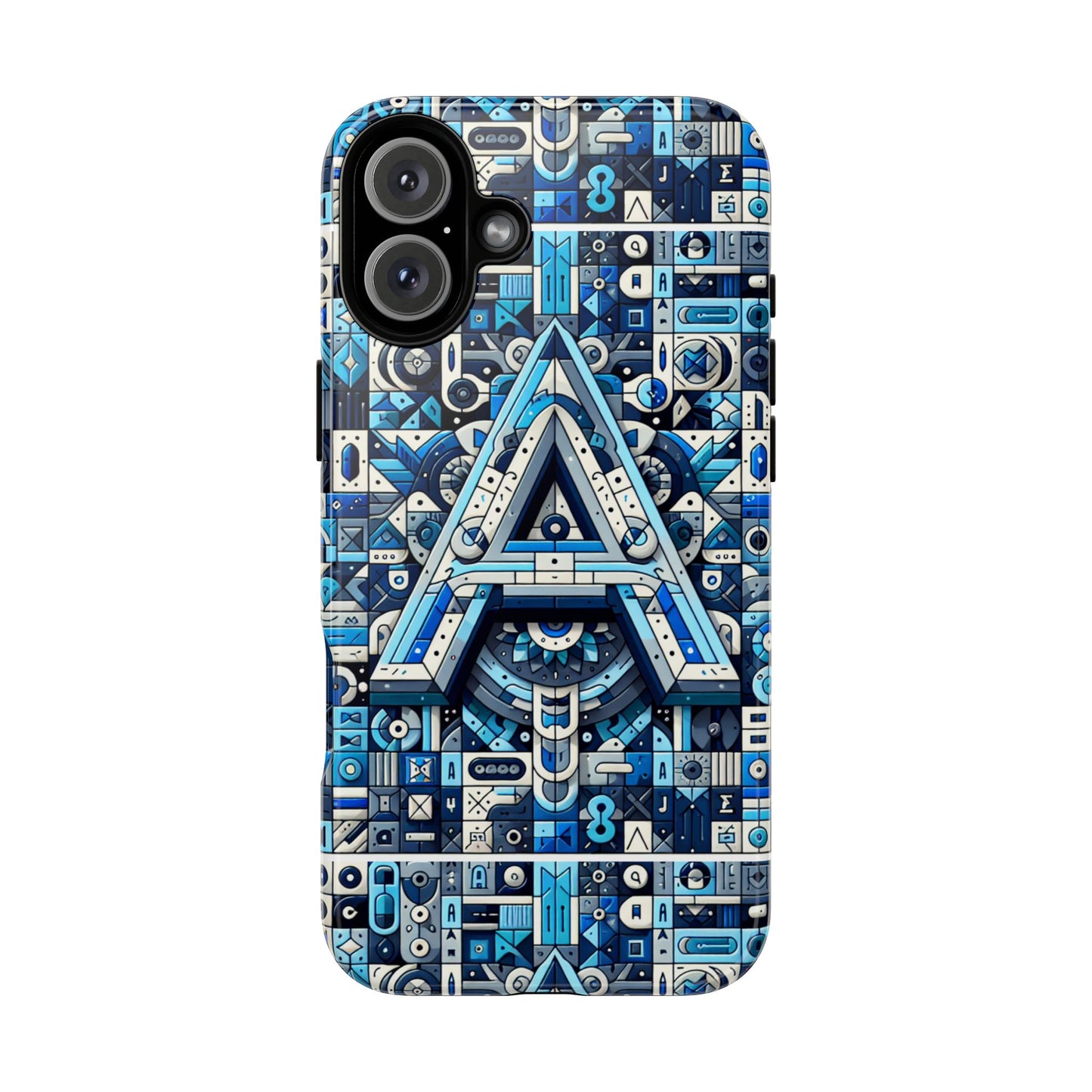 blue alphabet letter a phone case for iphone and samsung galaxy durable shockproof cover with 3d wrap design kids and teenagers gift
