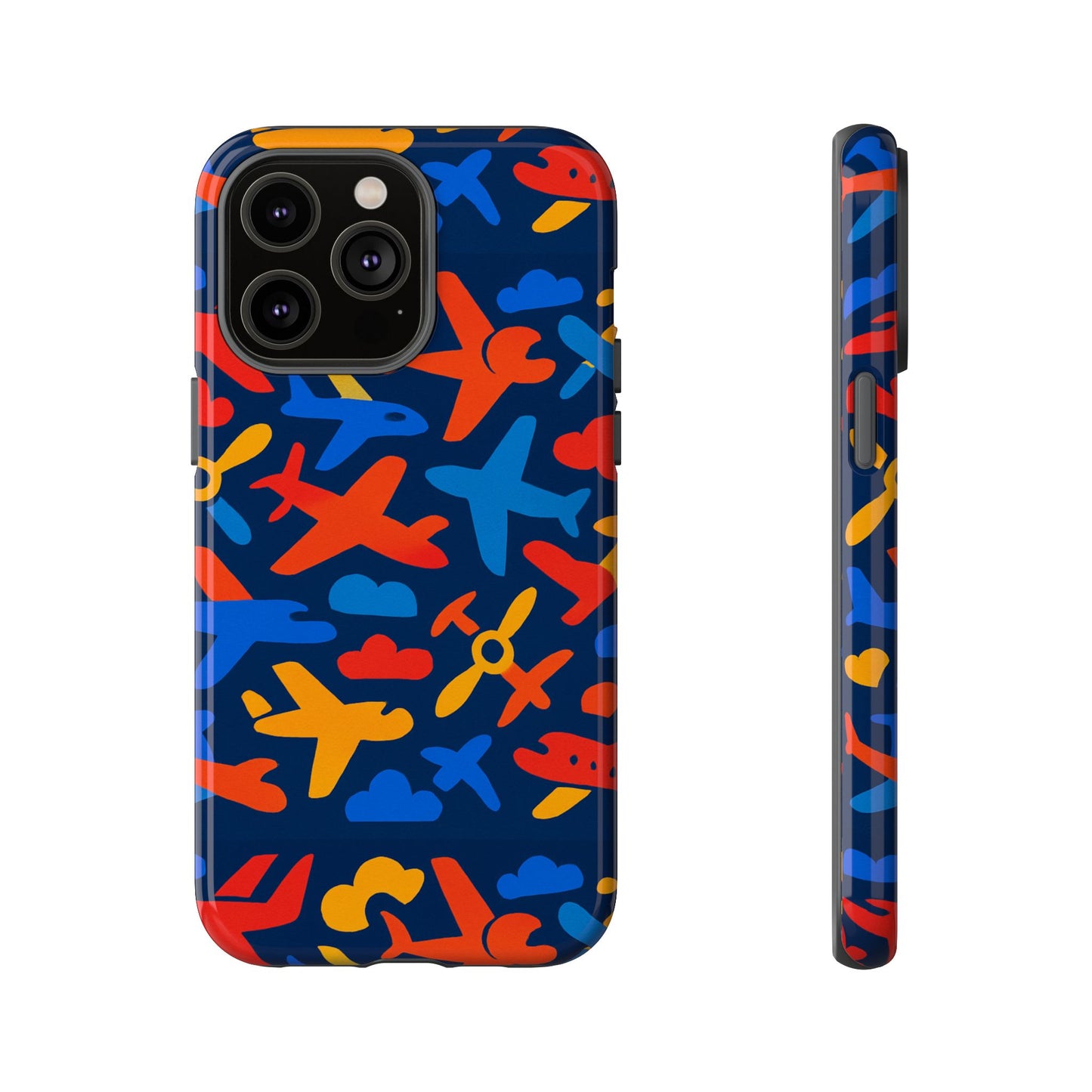 vibrant 3d wrap protective phone case with colourful aviation design for stylish protection compatible with iphone 13, 14, 15 & 16 – all models including pro, pro max & plus