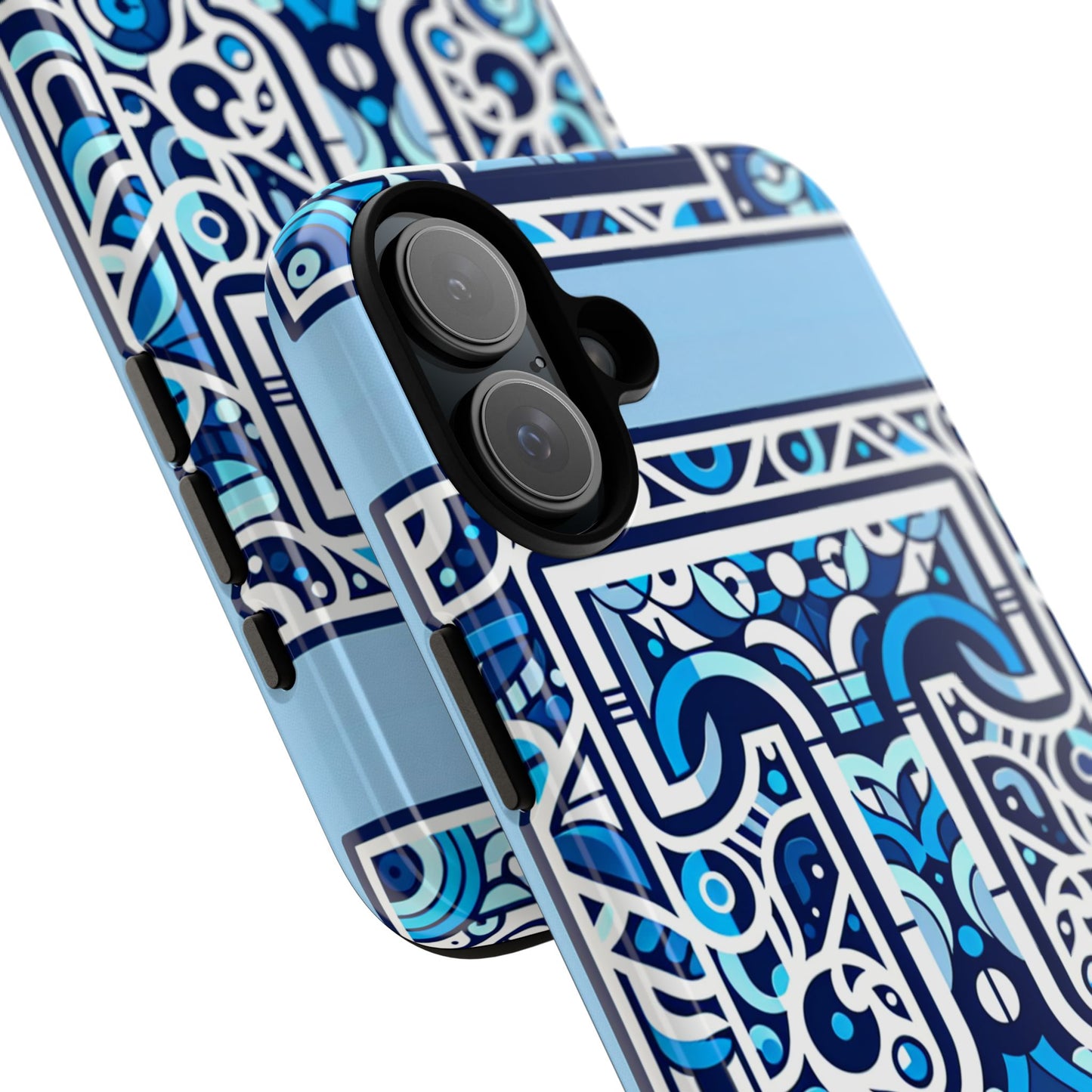 blue alphabet t phone case with 3d wrap shock absorption and uv protection for kids and teens