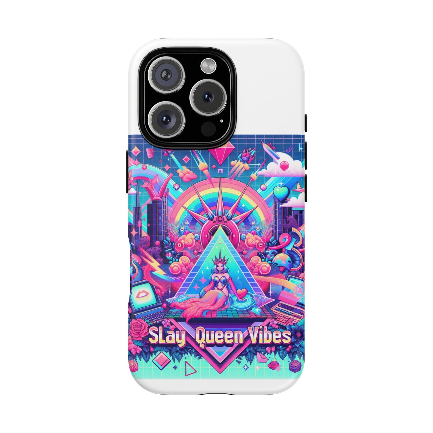 slay queen vibes 3d wrap protective phone case for women