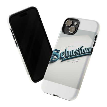 Vibrant 3D Wrap Protective Phone Case in Retro Blue Typography Stylish Accessory for Self-Expression Compatible with iPhone 13, 14, 15 & 16 – all models including Pro, Pro Max & Plus