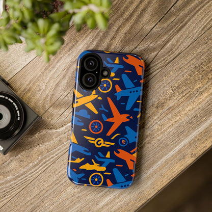 Vibrant 3D Airplane Pattern Protective Phone Case for Self-Expression and Stylish Protection Compatible with iPhone 13, 14, 15 & 16 – all models including Pro, Pro Max & Plus