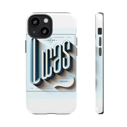 3D Wrap Protective Phone Case in Blue with Playful Typography Design – Stylish Protection Compatible with iPhone 13, 14, 15 & 16 – All Models Including Pro, Pro Max & Plus