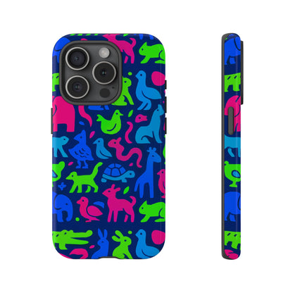 Vibrant Animal Print Phone Case with 3D Design for Stylish Protection Compatible with iPhone 13, 14, 15 & 16 – all models including Pro, Pro Max & Plus