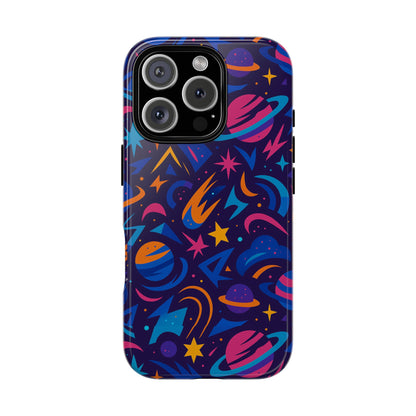 Multicolour 3D Wrap Protective Phone Case with Space Theme for Men and Women – Stylish Protection Accessory Compatible with iPhone 13, 14, 15 & 16 – All Models Including Pro, Pro Max & Plus