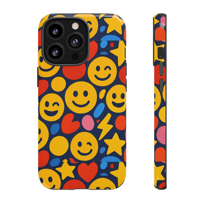 Multicolour 3D Emoji Phone Case for Stylish Protection – Fun and Playful Design for Kids and Young Adults Compatible with iPhone 13, 14, 15 & 16 – all models including Pro, Pro Max & Plus