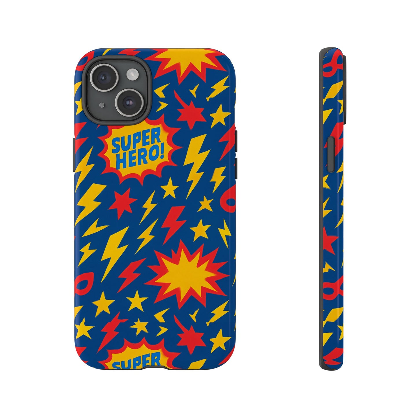 vibrant 3d superhero phone case – colourful retro design for kids and adults – stylish protection compatible with iphone 13, 14, 15 & 16 – all models including pro, pro max & plus