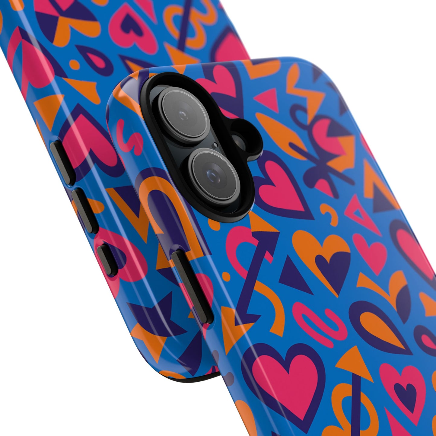 multicolour 3d love design phone case for men and women stylish protection accessory compatible with iphone 13, 14, 15 & 16 – all models including pro, pro max & plus