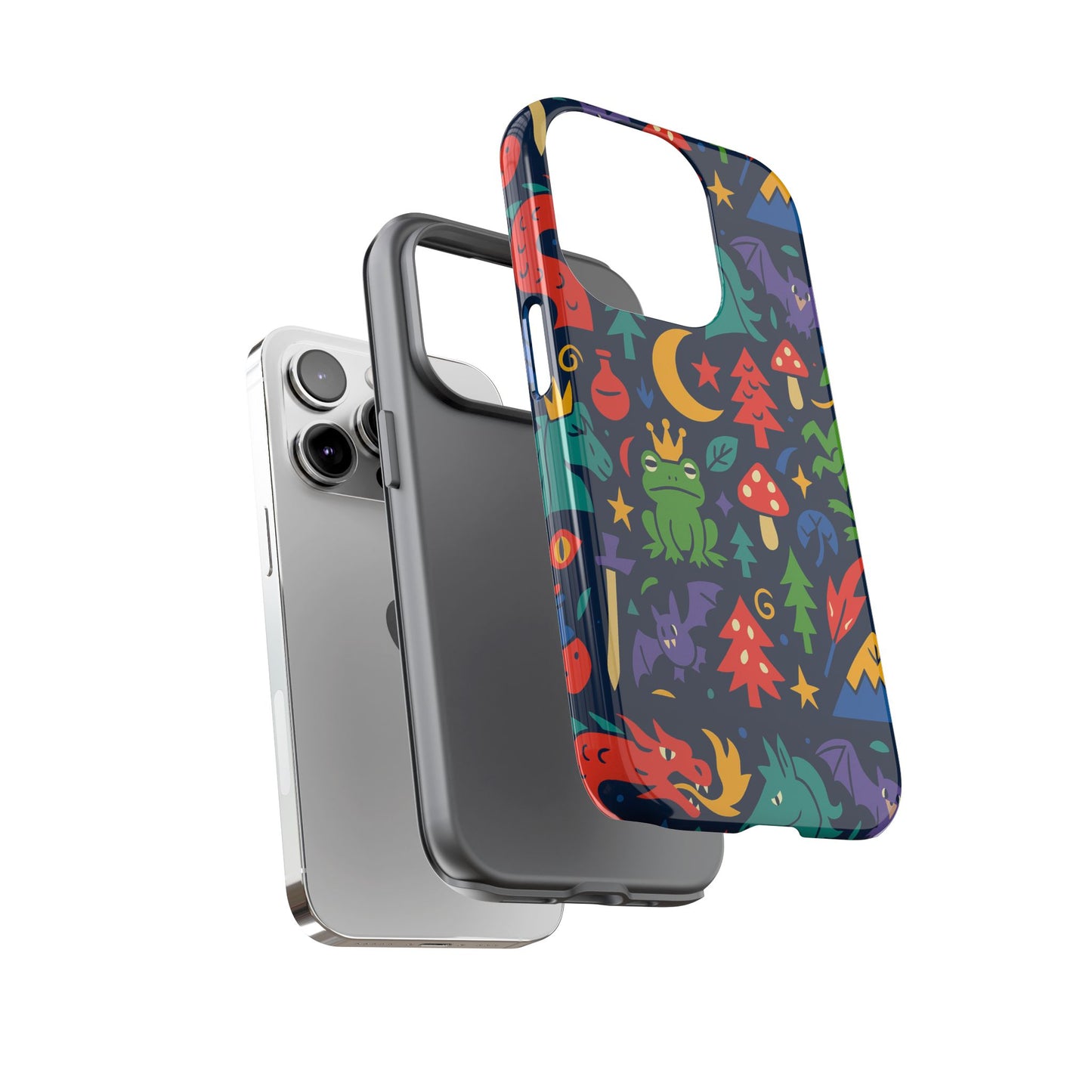 vibrant 3d wrap protective phone case with playful fantasy design for unique smartphone accessories compatible with iphone 13, 14, 15 & 16 – all models including pro, pro max & plus