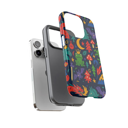 Vibrant 3D Wrap Protective Phone Case with Playful Fantasy Design for Unique Smartphone Accessories Compatible with iPhone 13, 14, 15 & 16 – all models including Pro, Pro Max & Plus
