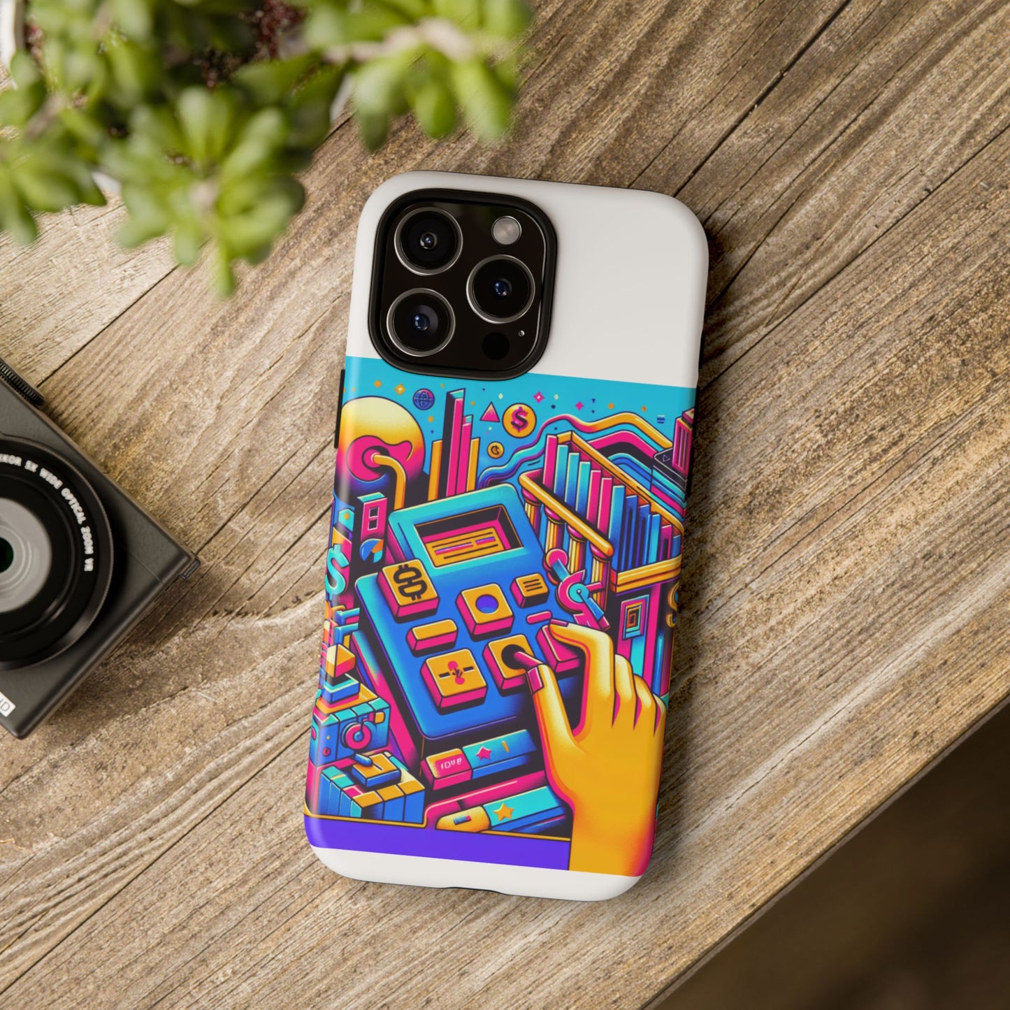 fantum finance dept protective phone case, 3d wrap design, durable silicone liner, uv protected, ideal gift for tech enthusiasts and anime lovers