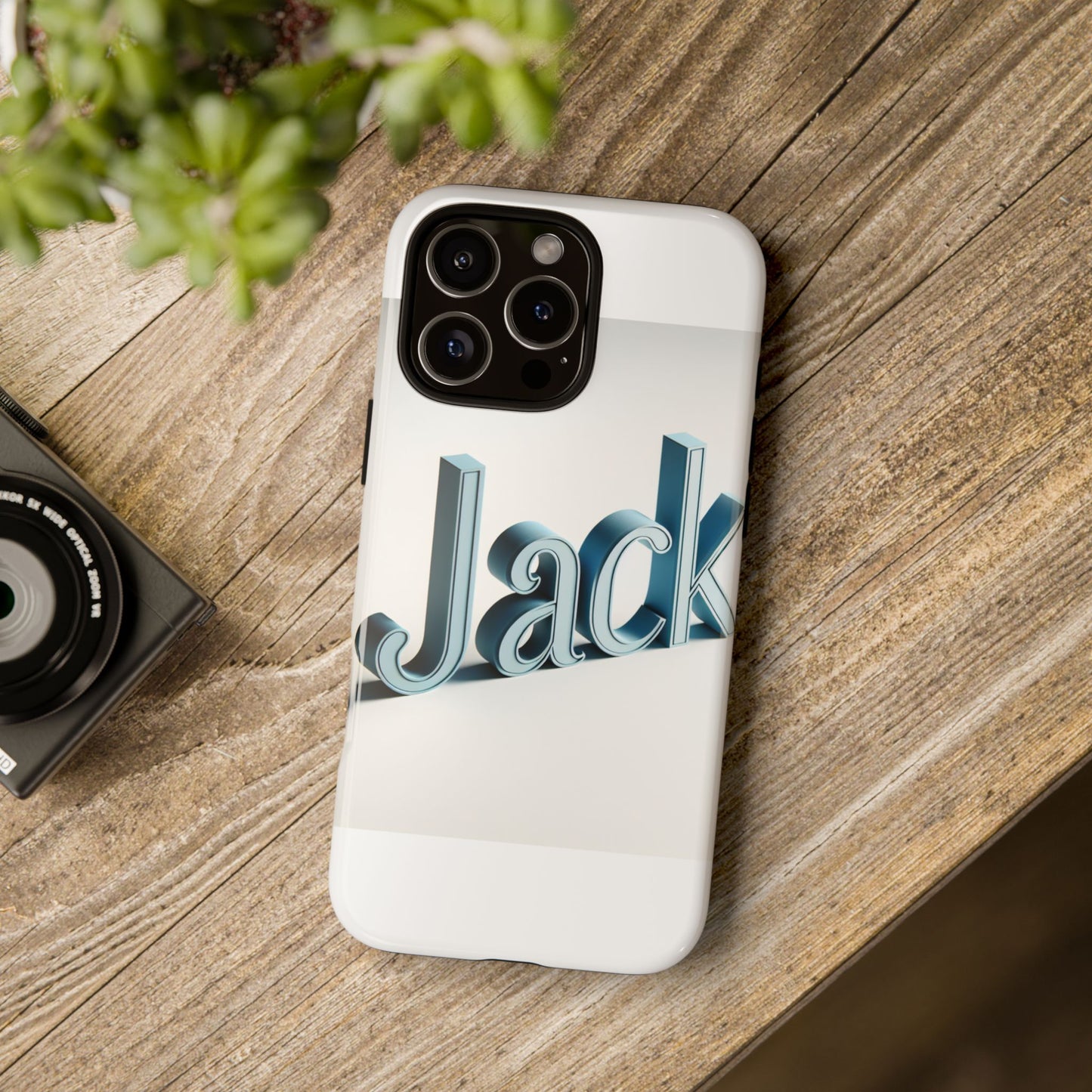 vibrant 3d text protective phone case in blue for unique self-expression – stylish protection compatible with iphone 13, 14, 15 & 16 – all models including pro, pro max & plus