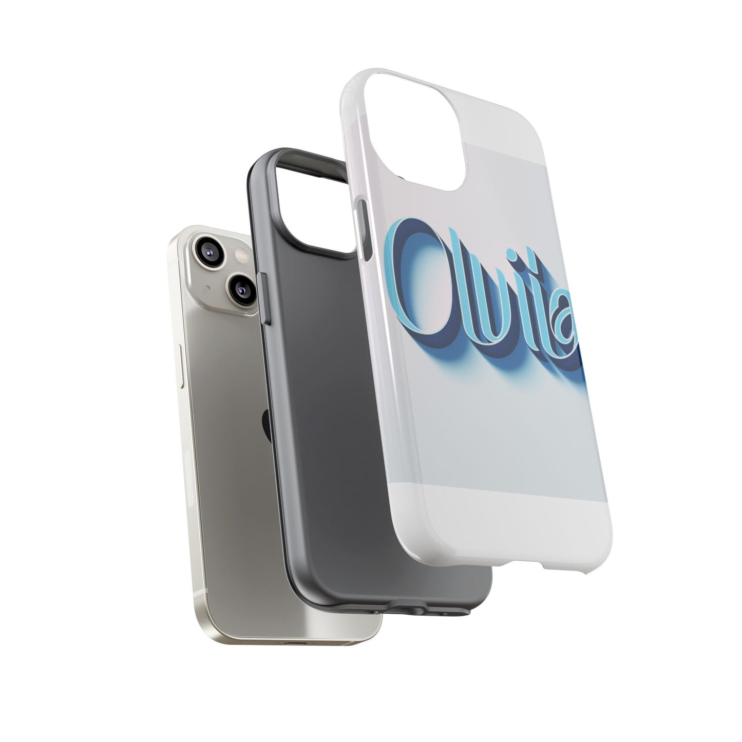 vibrant 3d typography phone case in blue for stylish protection – unique accessory for self-expression compatible with iphone 13, 14, 15 & 16 – all models including pro, pro max & plus