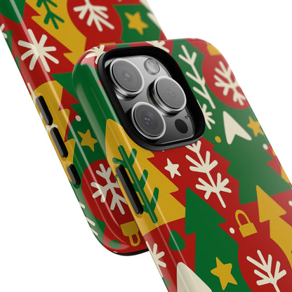 Multicolour Christmas Tree 3D Wrap Phone Case - Fun Festive Holiday Design for Unique Accessories Compatible with iPhone 13, 14, 15 & 16 - all models including Pro, Pro Max & Plus