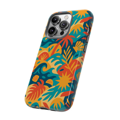 Vibrant Tropical Phone Case for Stylish Protection with 3D Wrap Design – Unisex Fashion Accessory Compatible with iPhone 13, 14, 15 & 16 – All Models Including Pro, Pro Max & Plus