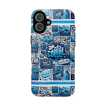 Blue Pattern Image 23 Phone Case for Mobile Phones Shockproof TPU Cover with Vivid 3D Wrap Design and Retro Anime Comic Style