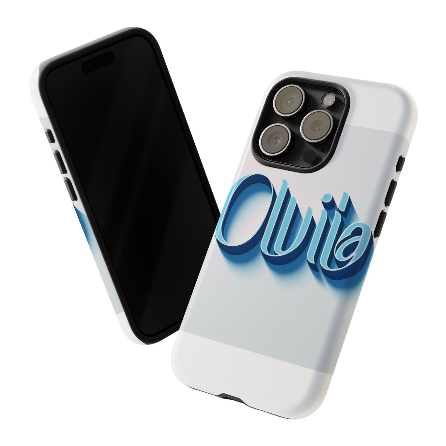 vibrant 3d typography phone case in blue for stylish protection – unique accessory for self-expression compatible with iphone 13, 14, 15 & 16 – all models including pro, pro max & plus