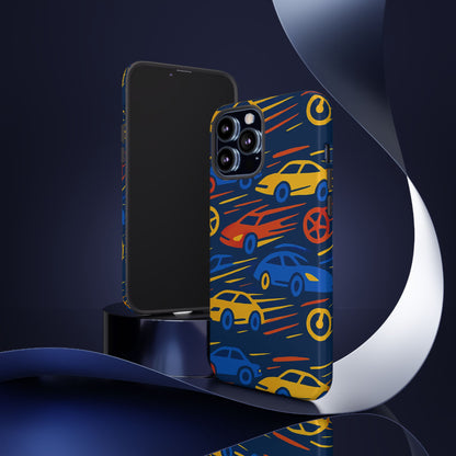Vibrant 3D Car Design Protective Phone Case for Smartphones Stylish Accessory for Expressive Individuals Compatible with iPhone 13, 14, 15 & 16 – all models including Pro, Pro Max & Plus