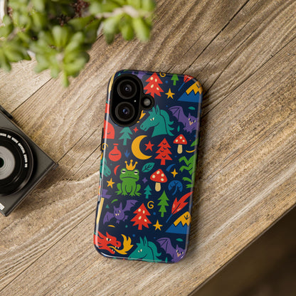 Vibrant 3D Wrap Protective Phone Case with Playful Fantasy Design for Unique Smartphone Accessories Compatible with iPhone 13, 14, 15 & 16 – all models including Pro, Pro Max & Plus