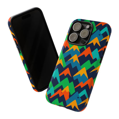Vibrant Mountain Design Protective Phone Case with Colourful Abstract Pattern for Stylish Protection Compatible with iPhone 13, 14, 15 & 16 – All Models Including Pro, Pro Max & Plus