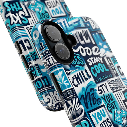 Vibrant 3D Graphic Phone Case in Blue for Stylish Protection – Playful Design – Compatible with iPhone 13, 14, 15 & 16 – All Models Including Pro, Pro Max & Plus