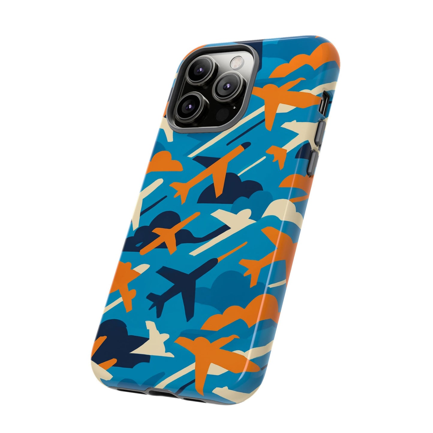 vibrant aviation-themed protective phone case with 3d wrap design – stylish accessory for self-expression – compatible with iphone 13, 14, 15 & 16 – all models including pro, pro max & plus