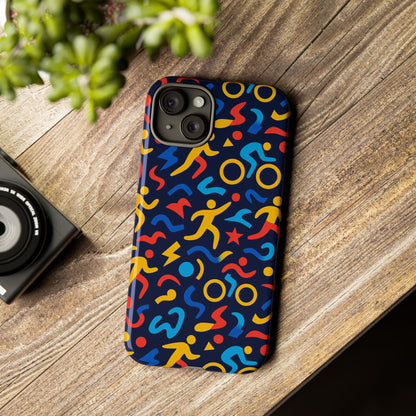 Vibrant Abstract 3D Wrap Protective Phone Case in Multicolour Design for Unisex Fashion Accessory Compatible with iPhone 13, 14, 15 & 16 – all models including Pro, Pro Max & Plus