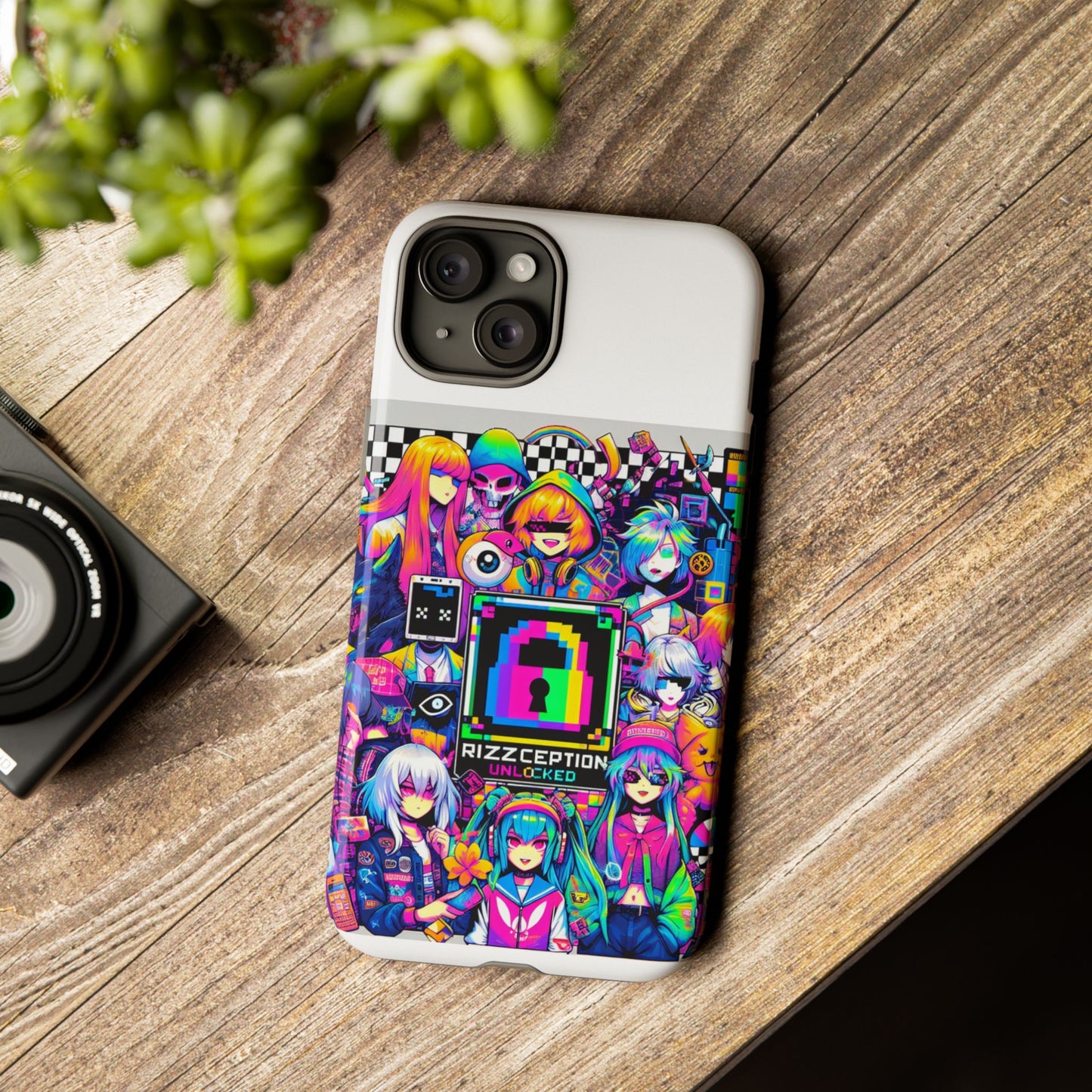 rizzception unlocked 3d wrap protective phone case for anime lovers