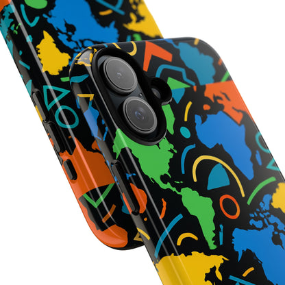 Multicolour 3D Geometric Phone Case for Stylish Protection and Individuality Compatible with iPhone 13, 14, 15 & 16 – All Models Including Pro, Pro Max & Plus