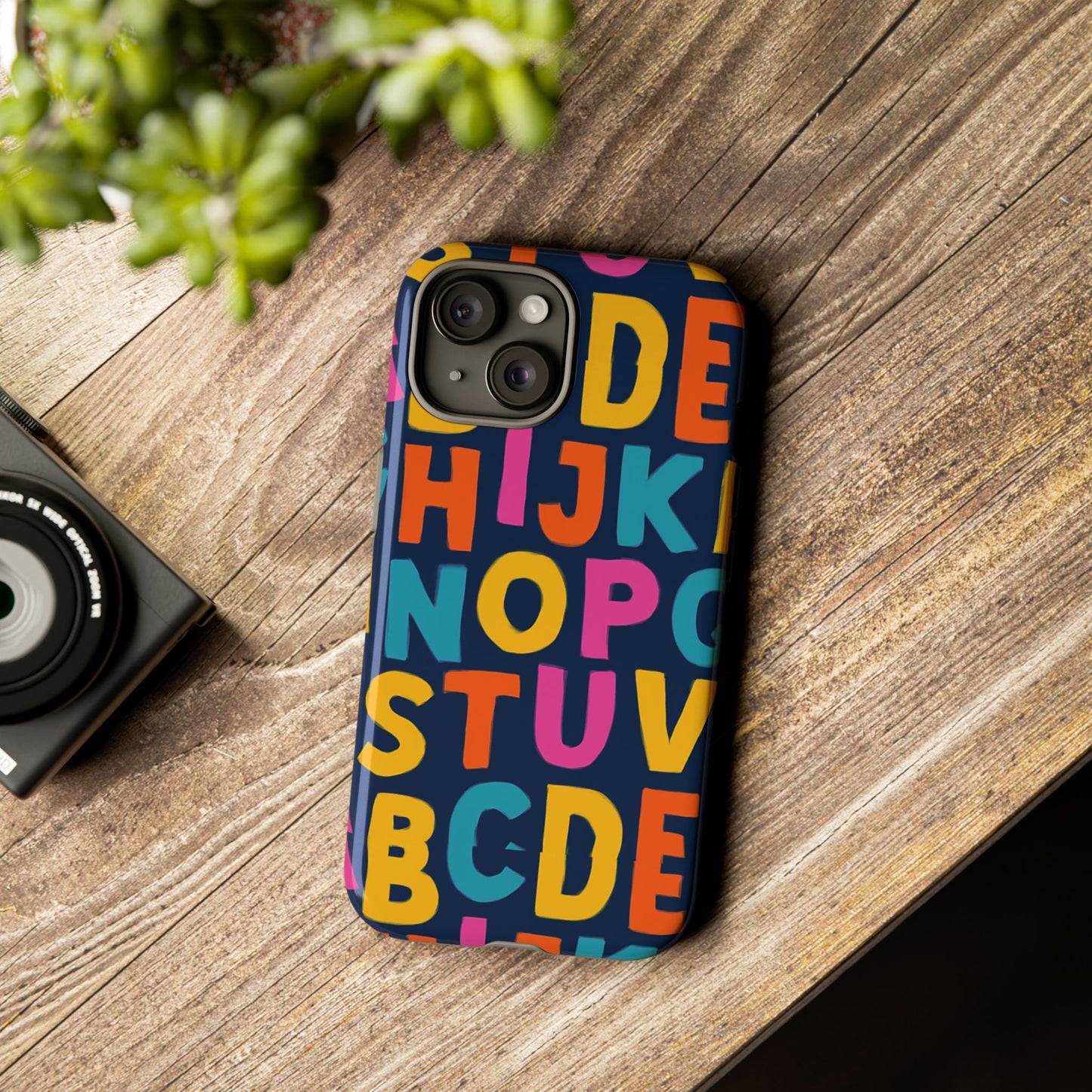 multicolour alphabet 3d wrap protective phone case for unique style and playful expression compatible with iphone 13, 14, 15 & 16 – all models including pro, pro max & plus