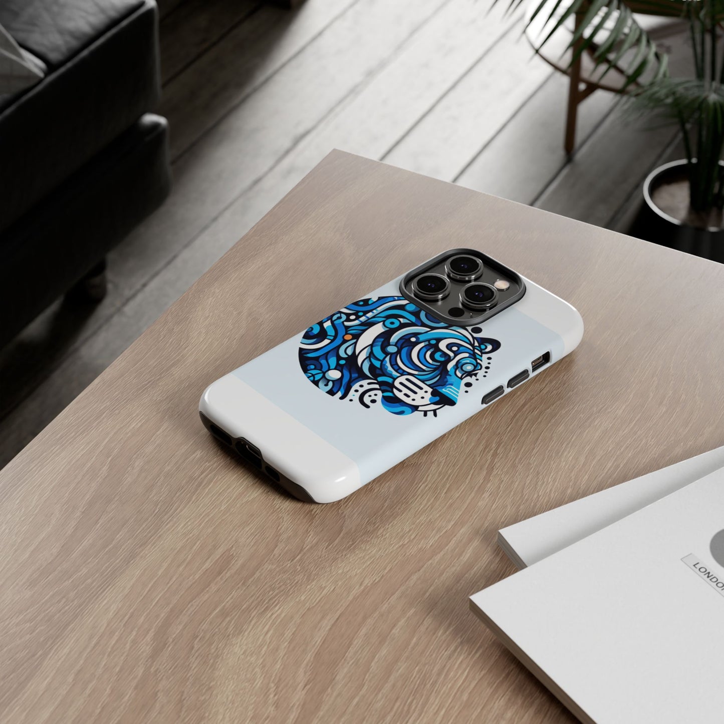 vibrant 3d wrap protective phone case with unique blue lion design for stylish expression and fun accessories compatible with iphone 13, 14, 15 & 16 – all models including pro, pro max & plus
