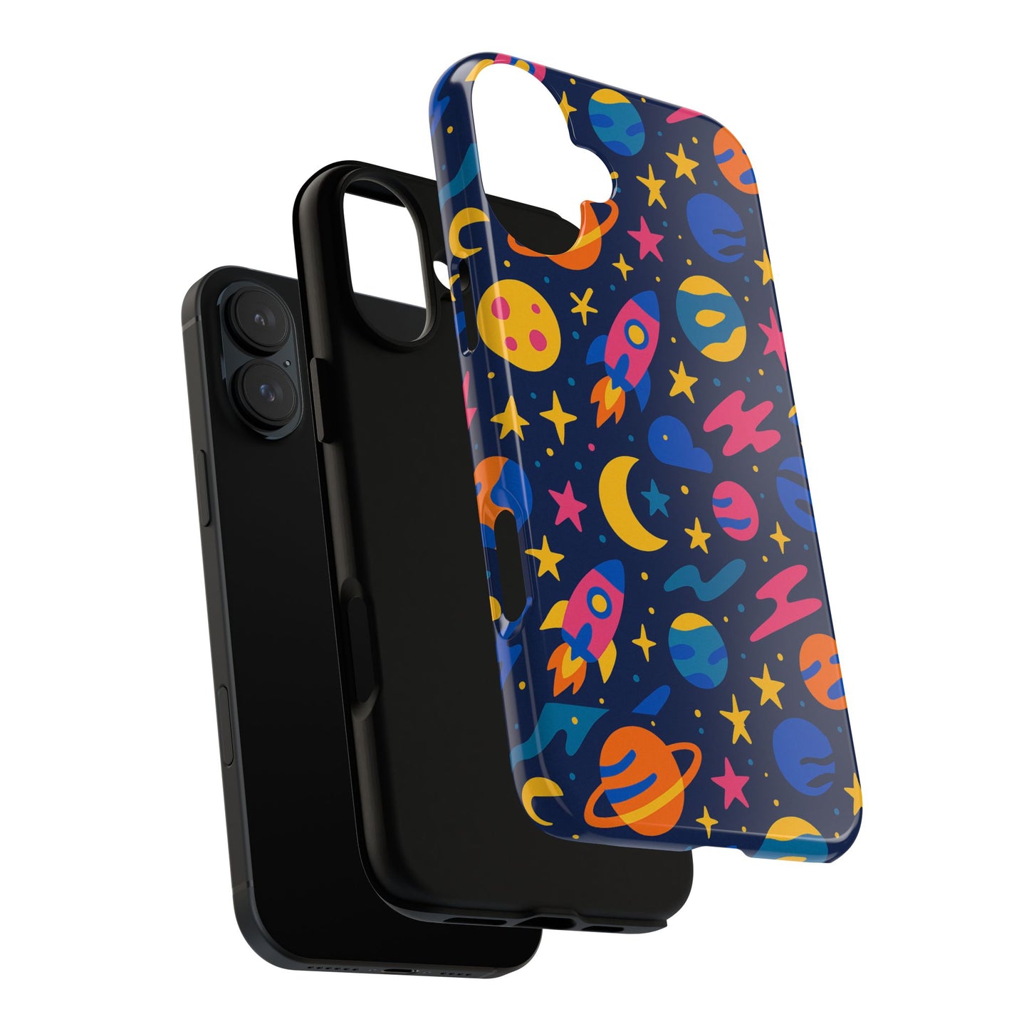 vibrant 3d space theme protective phone case for trendsetters and creatives stylish protection compatible with iphone 13, 14, 15 & 16 – all models including pro, pro max & plus