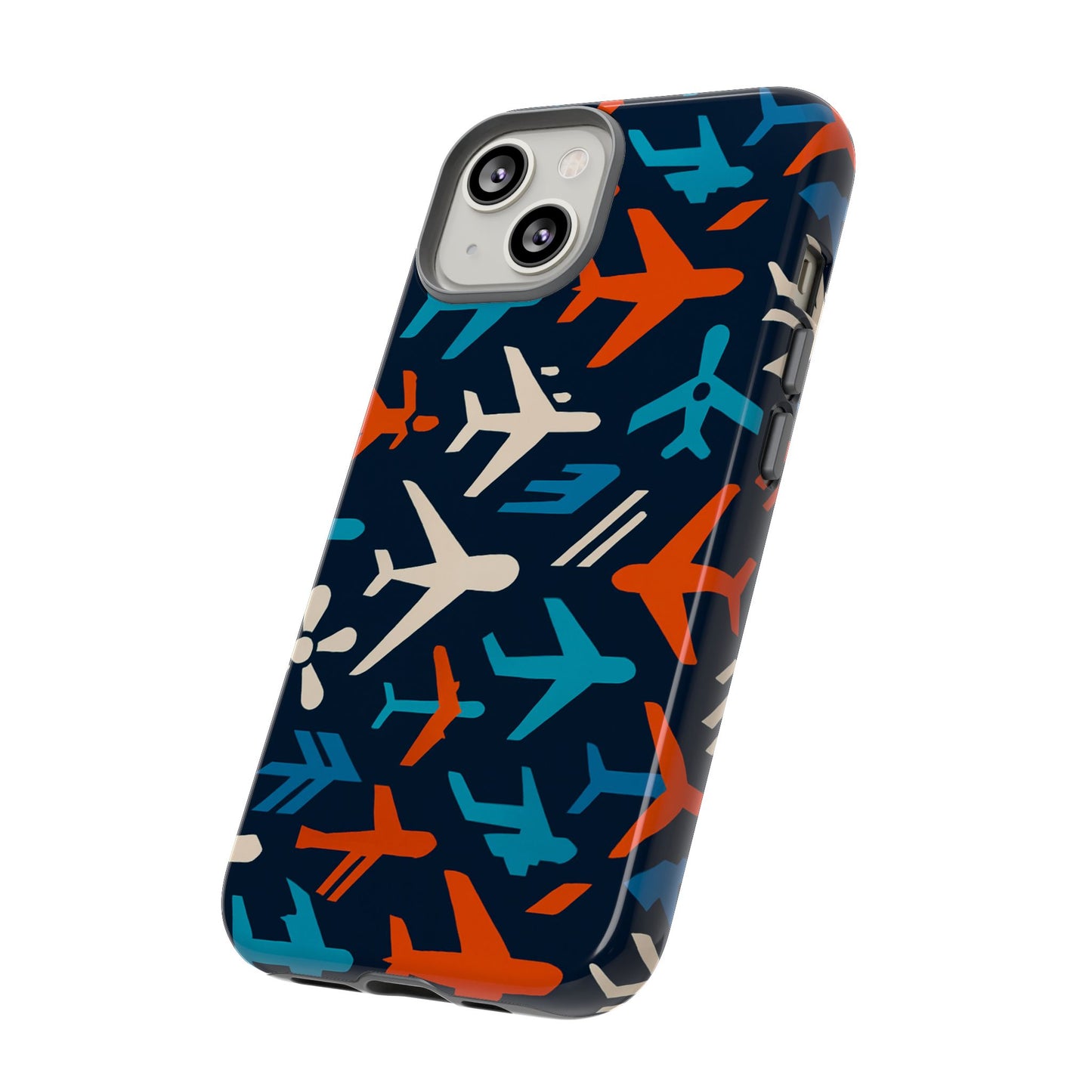 vibrant aviation themed protective phone case with 3d wrap design – unique style and durable protection – compatible with iphone 13, 14, 15 & 16 – all models including pro, pro max & plus
