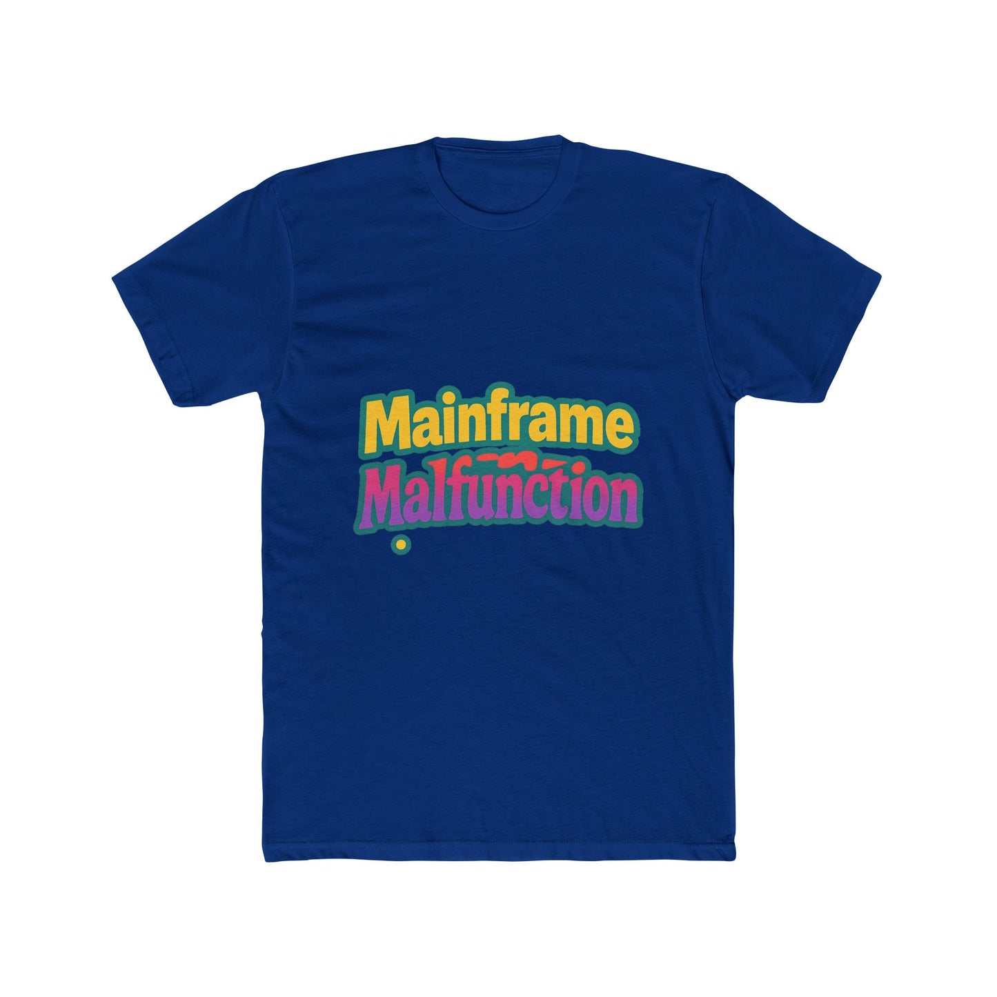mainframe malfunction unisex t-shirt - multicolor sci-fi graphic tee - comfortable cotton blend top