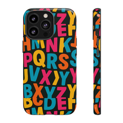 Multicolour 3D Alphabet Wrap Protective Phone Case for Unique Style and Vibrant Protection Compatible with iPhone 13, 14, 15 & 16 – all models including Pro, Pro Max & Plus