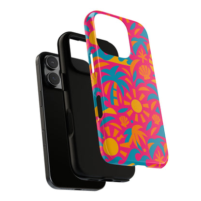 Vibrant Tropical 3D Wrap Design Protective Phone Case with Retro Style – Bold Accessory for Self-Expression Compatible with iPhone 13, 14, 15 & 16 – all models including Pro, Pro Max & Plus
