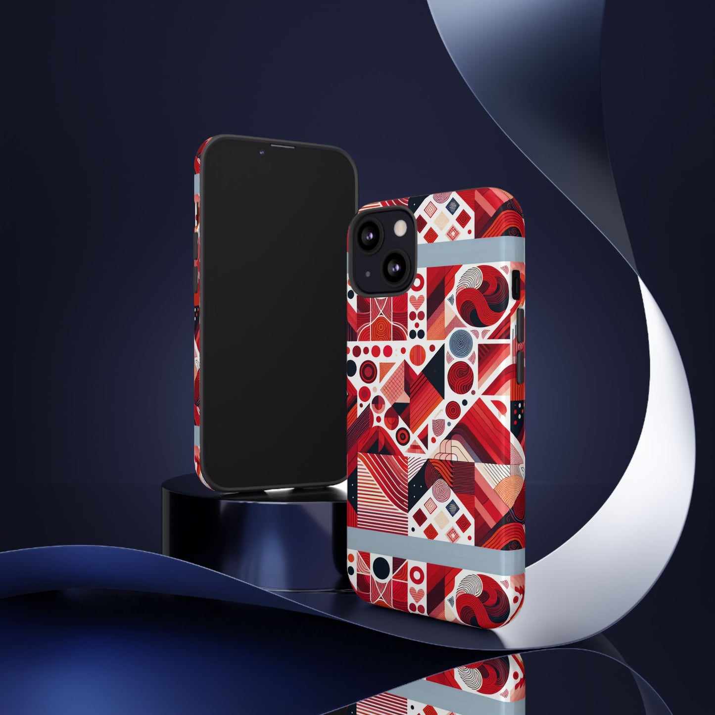 pattern image 8 vibrant shockproof phone case for kids and teens with abstract geometric design compatible with iphone 13, 14, 15 & 16 – all models including pro, pro max & plus