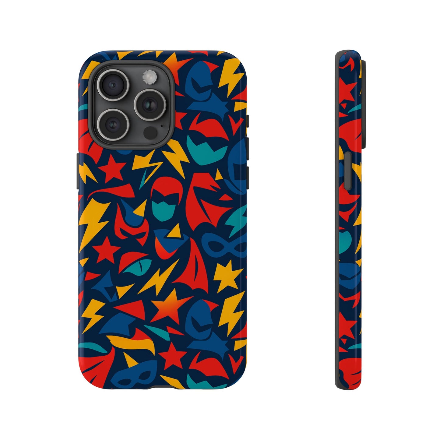 vibrant superhero protective phone case with 3d wrap design – stylish unisex protection for smartphones compatible with iphone 13, 14, 15 & 16 – all models including pro, pro max & plus