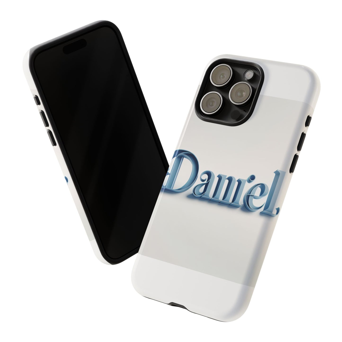 vibrant 3d wrap protective phone case in blue lettering stylish design for unique accessory lovers compatible with iphone 13, 14, 15 & 16 – all models including pro, pro max & plus