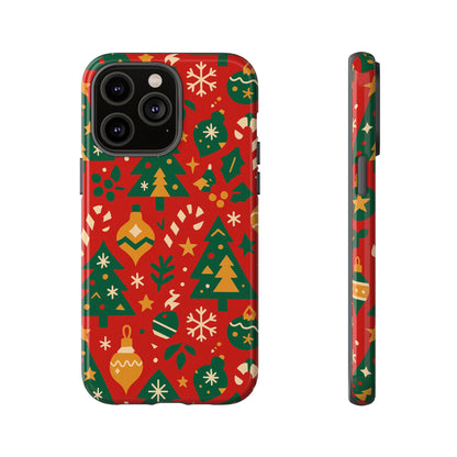 Multicolor 3D Wrap Protective Phone Case with Festive Holiday Design – Fun Retro Style for Smartphone Protection Compatible with iPhone 13, 14, 15 & 16 – all models including Pro, Pro Max & Plus