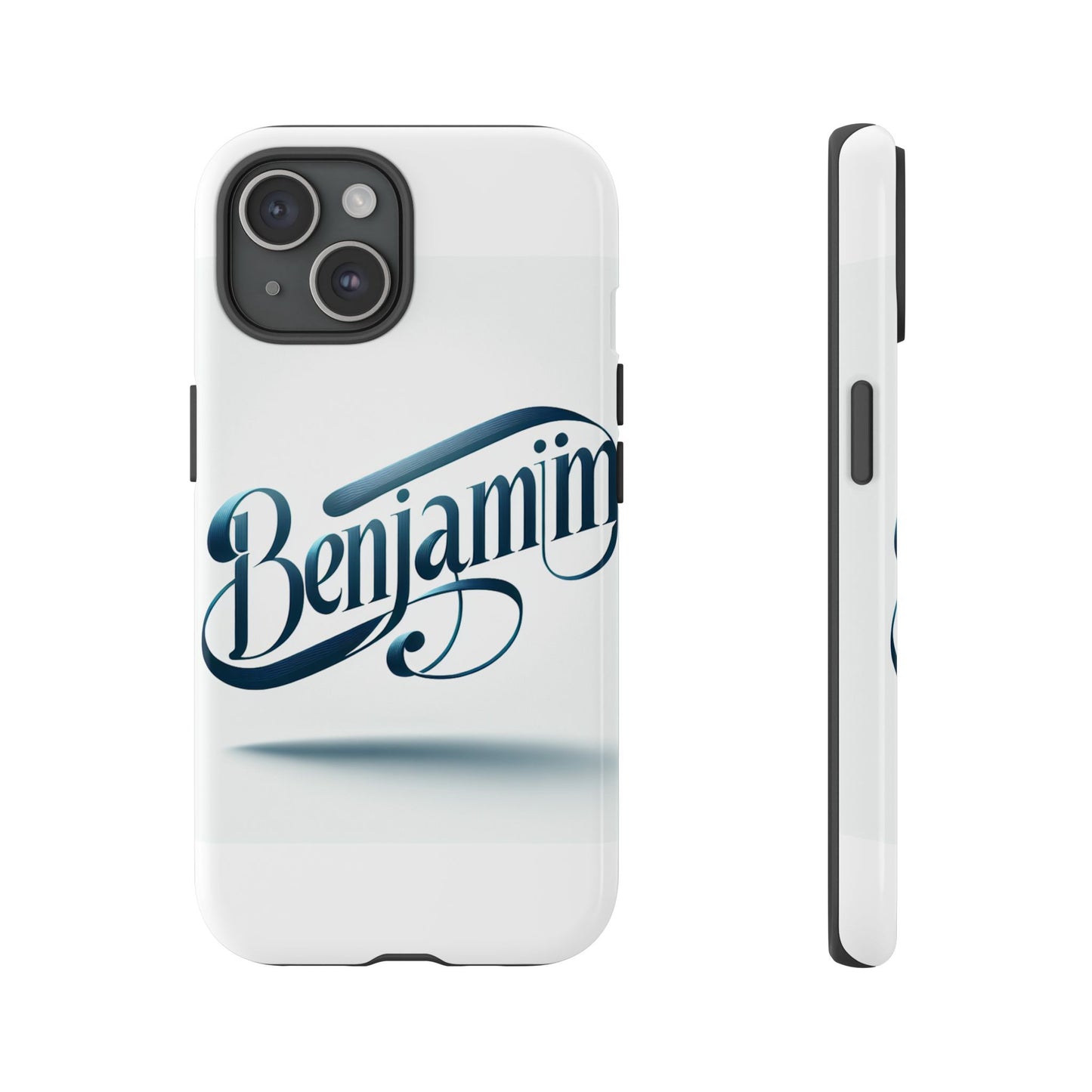 vibrant 3d typography protective phone case in blue – stylish protection for smartphones compatible with iphone 13, 14, 15 & 16 – all models including pro, pro max & plus