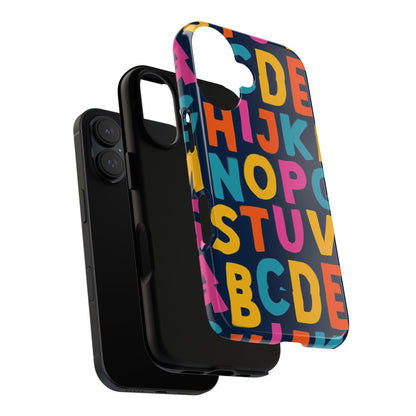 Multicolour Alphabet 3D Wrap Protective Phone Case for Unique Style and Playful Expression Compatible with iPhone 13, 14, 15 & 16 – All Models Including Pro, Pro Max & Plus