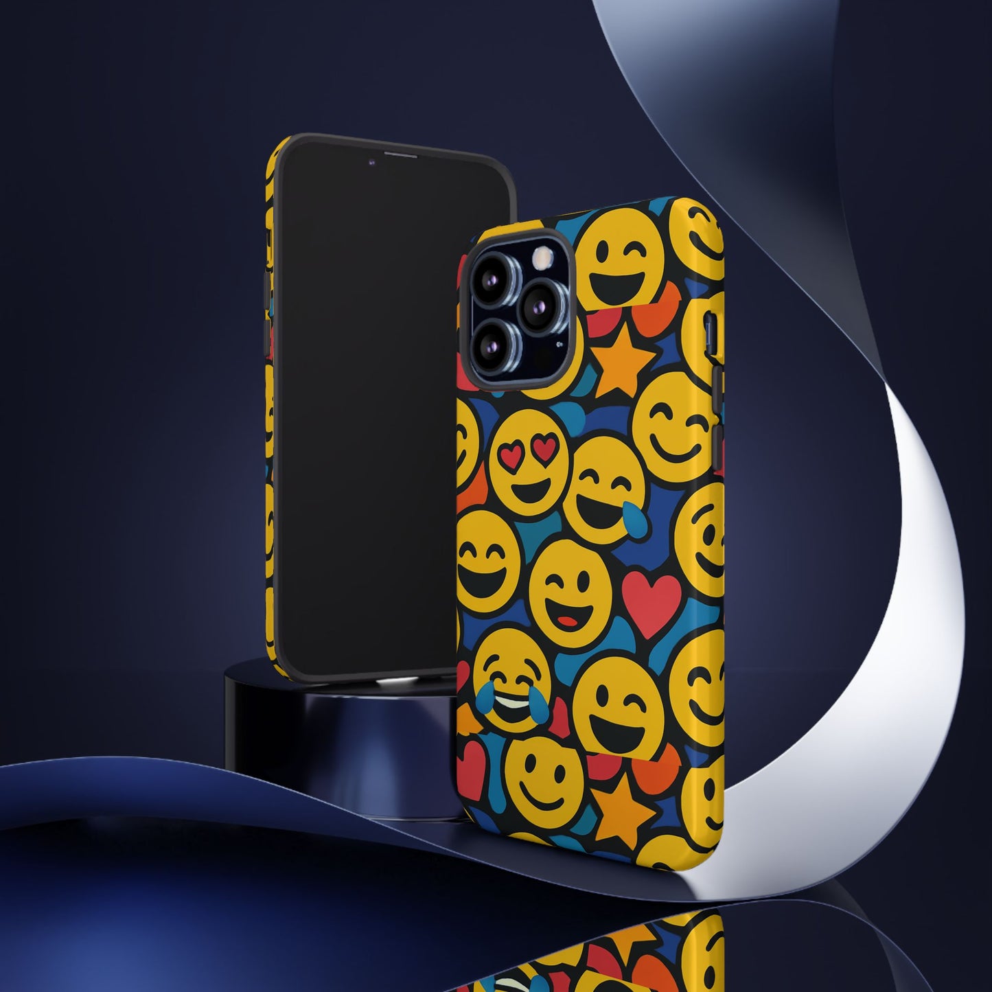 multicolour emoji protective phone case with 3d wrap design fun accessory for unisex compatible with iphone 13, 14, 15 & 16 – all models including pro, pro max & plus