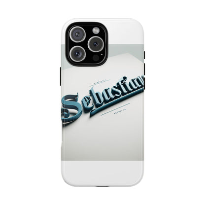 Vibrant 3D Wrap Protective Phone Case in Retro Blue Typography Stylish Accessory for Self-Expression Compatible with iPhone 13, 14, 15 & 16 – all models including Pro, Pro Max & Plus