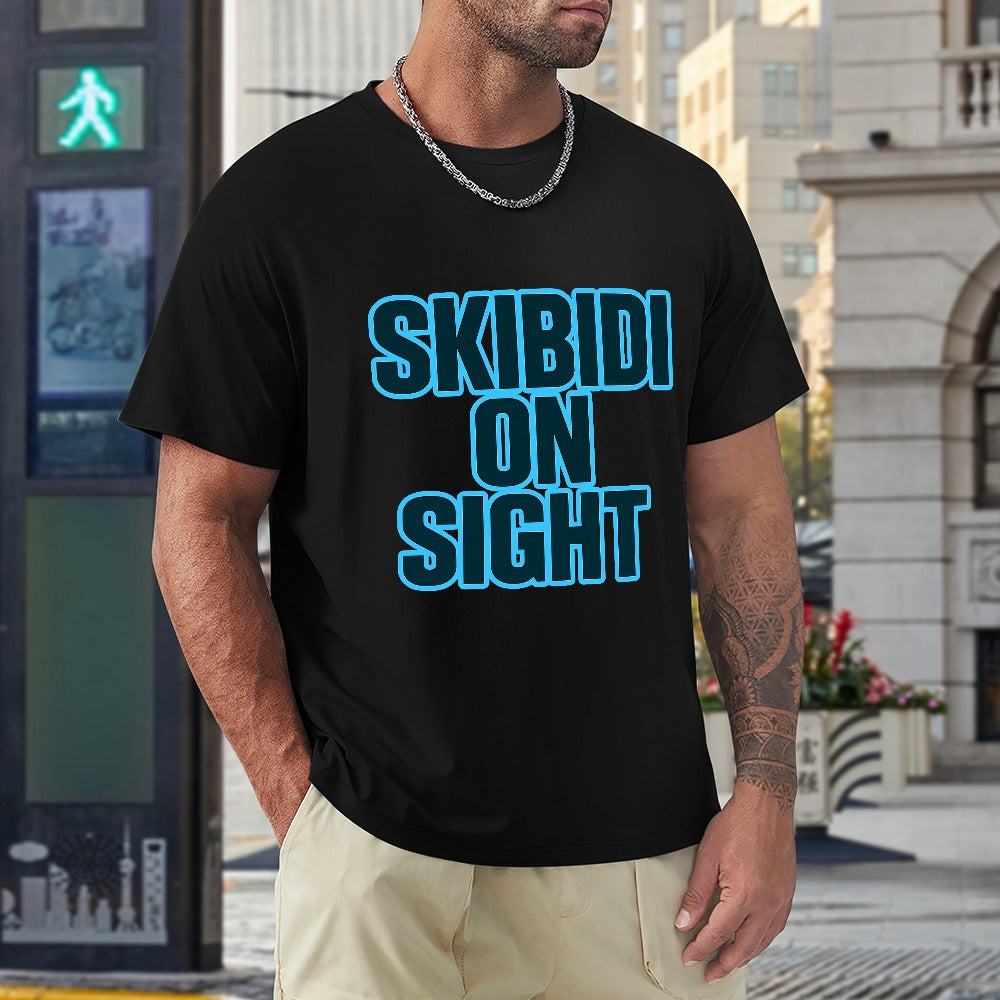 men's t-shirt 100% cotton skibidi on sight graphic t-shirt for casual wear, comfortable fit, vibrant print, ideal for gym, leisure, or outings, stylish and versatile fashion statement