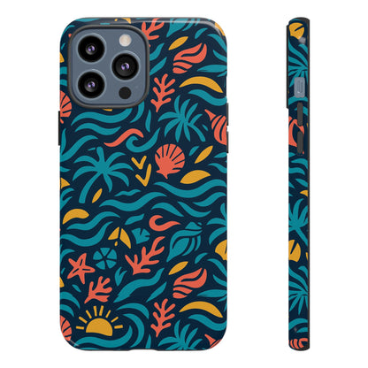 Vibrant Tropical Pattern Phone Case with 3D Design for Stylish Protection Compatible with iPhone 13, 14, 15 & 16 – all models including Pro, Pro Max & Plus
