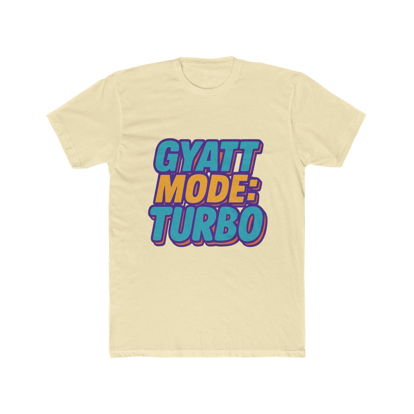 gyatt mode turbo purple meme unisex t-shirt - funny graphic tee for trendy casual wear