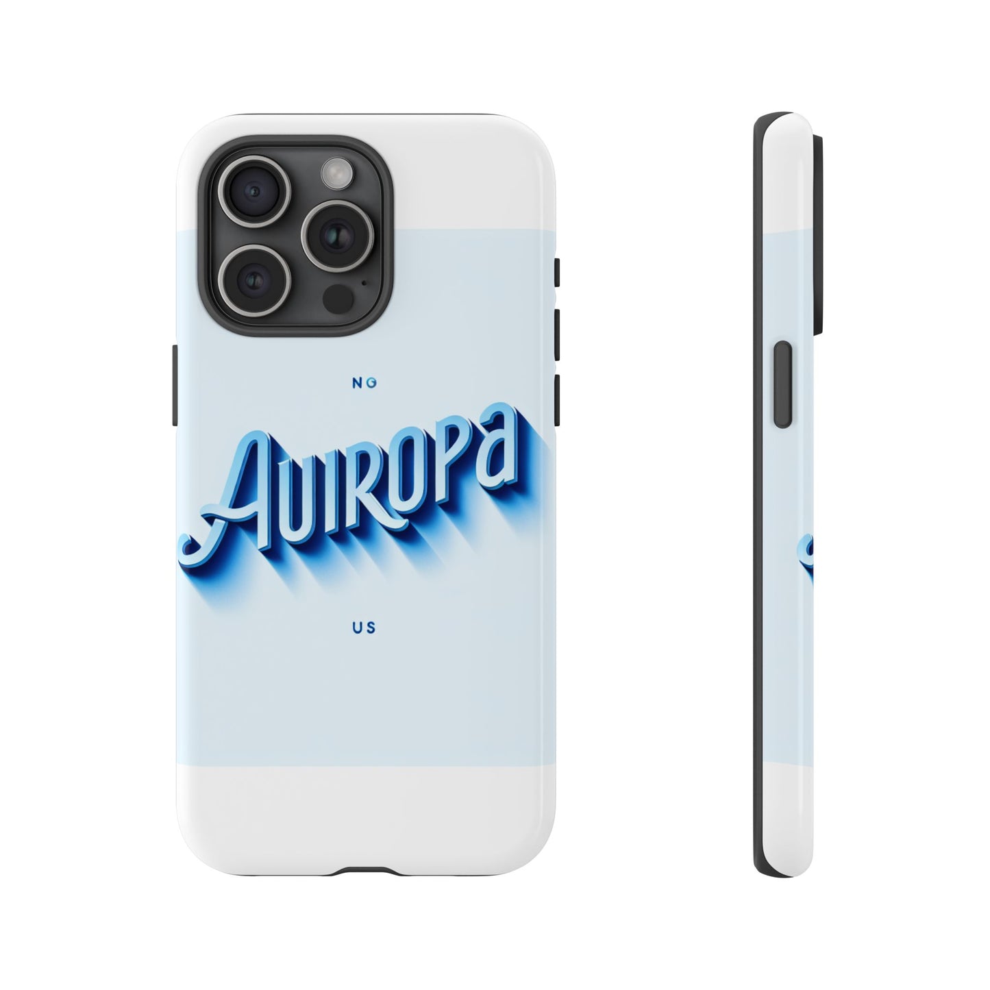 protective phone case with retro typography design in blue for stylish protection, compatible with iphone 13, 14, 15 & 16 – all models including pro, pro max & plus