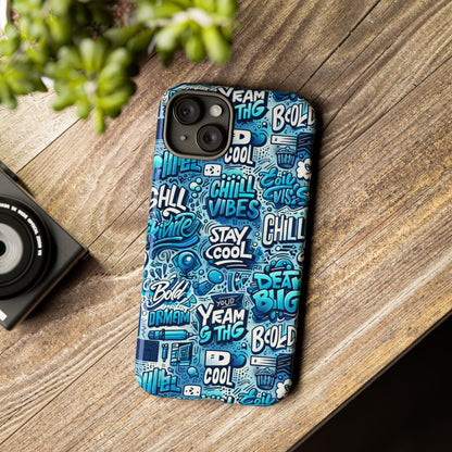 Vibrant 3D Wrap Protective Phone Case with Playful Blue Design for Stylish Protection Compatible with iPhone 13, 14, 15 & 16 – All Models Including Pro, Pro Max & Plus